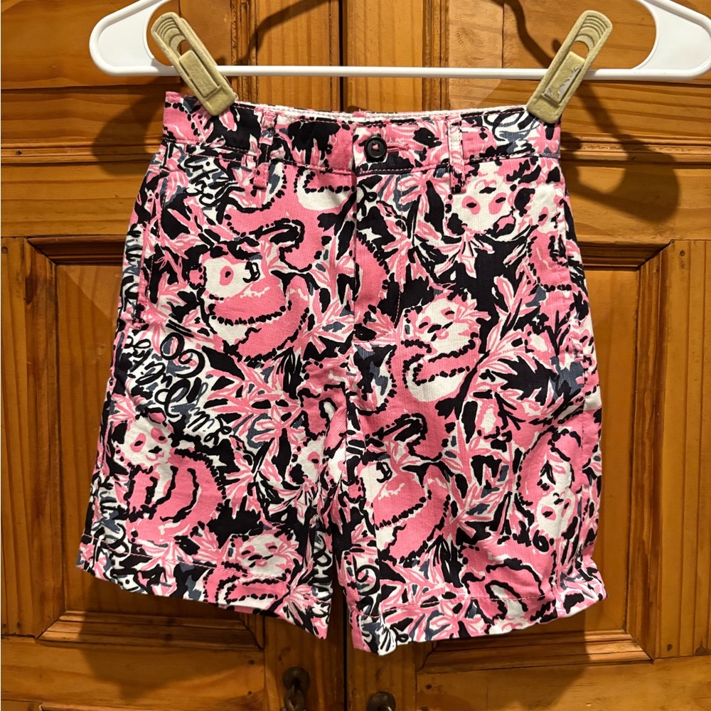 Lilly Pulitzer Pink Floral boys Shorts size 4